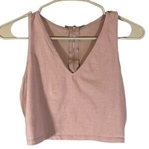 Charlotte Russe Blush Pink Sleeveless Cropped Top Women Sz S